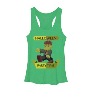 Women's Design By Humans Happy Halloween gift for kid cute Frankenstein By thientd87 Racerback Tank Top - 1 of 3