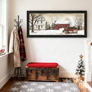 YOOCOZZ  Trendy Christmas Framed Wall  Arts - "Christmas Trees for Sale" By Billy Jacobs, Printed Wall Art, Ready To Hang Framed Poster, Black Frame - 1 of 4