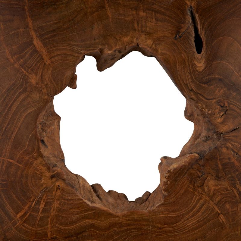 Set of 6 Teak Wood Abstract Handmade Live Edge Wood Slab Wall Decors Brown - Olivia &#38; May, 2 of 9