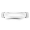 Black Bow Jewelry 2mm to 6mm 10K White Gold Lightweight Half Round Standard Fit Band - 2 of 4