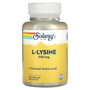 Solaray L-Lysine, 500 mg, 120 VegCaps - 1 of 2