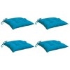 vidaXL Chair Cushion Non Slip Outdoor Patio Seat Cushion Pad Oxford Fabric - Light Blue 19.7" x 19.7" x 2.8" 4-Pack - 3 of 4