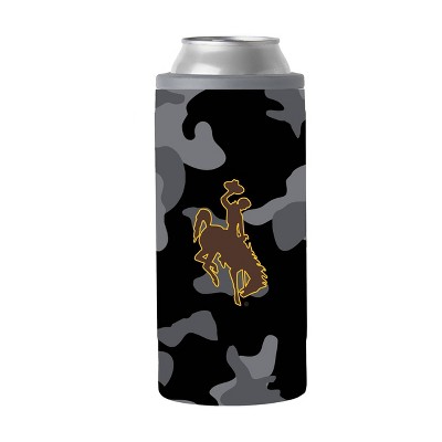 NCAA Wyoming Cowboys 12oz Black Camo Slim Can Cooler