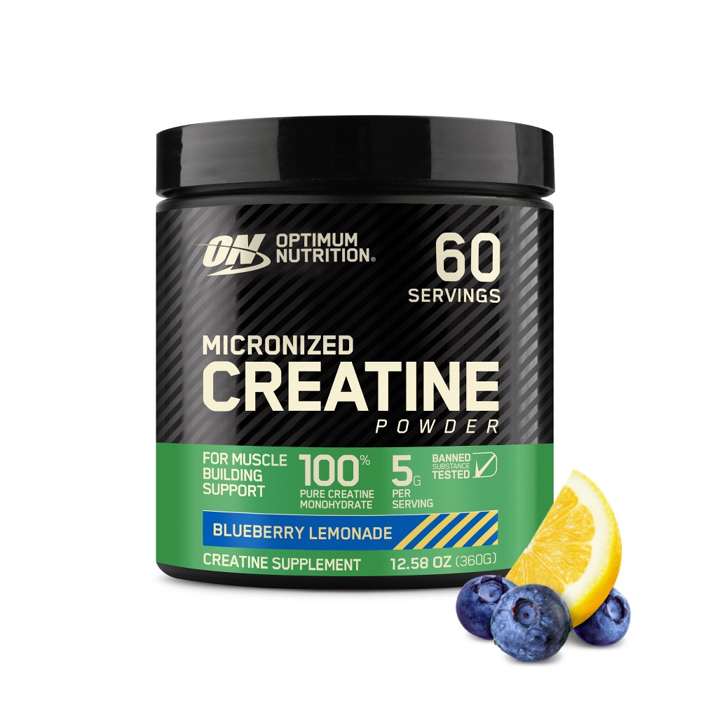 Optimum Nutrition Creatine 300g Supplement Powder - Blueberry Lemonade - 413 Grams