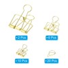 Unique Bargains Wire Hollow Out Clips Metal Prevent Tearing Pages Home Office Paper Clip 38 Pcs - 3 of 4