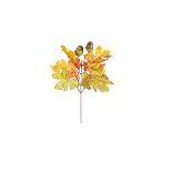 Darice 9.5" Orange and Yellow Oak Leaves and Acorns Artificial Autumn Pick