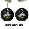 Bruce Lee Golden Dragon Porcelain Holiday Christmas Tree Ornament  2.8" (7.1 cm) - 2 of 4