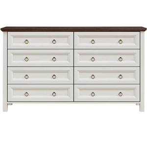 NicBex 6 Drawers Dresser Farmhouse Closet Organizers and Storage Rustic Wide Chests of Drawers for Bedroom, Living Room, Hallway - 1 of 4