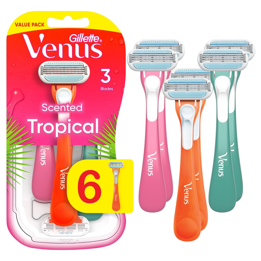 Venus Tropical Women's Disposable Razors - 6ct