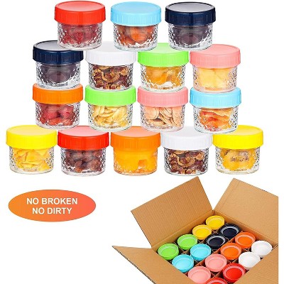 16-Pack Transparent Glass Jars 4oz (120ml) ¨C Mason Jar with Lids for Jam, Jelly & Food Storage, Preserving Jars for Honey, Baby Food & Crafts