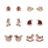 Hallmark 6-Pair Holiday Earring Set - Festive Studs for Every Celebration - 2 of 4