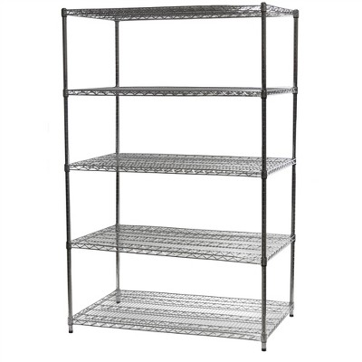Shelving.com Chrome Wire Shelving with 5 Tier Shelves -