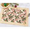 Saro Lifestyle Printed Xmas Placemat, 14"x20" Oblong, Gold (Set of 4) - 2 of 3