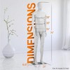 SereneLife Adjustable Male Mannequin Full Body - White - 2 of 4