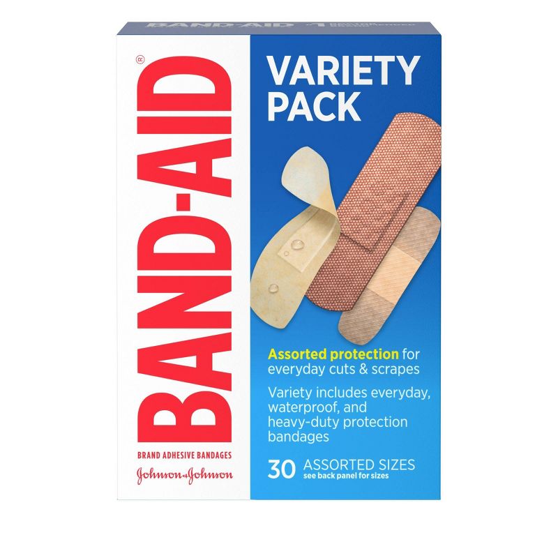 Band-Aid Brand Adhesive Bandages Family Variety Pack - 30ct, 1 of 8