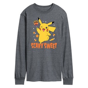 Men's - Pokémon - Pikachu Scary Sweet Long Sleeve Graphic T-Shirt - 1 of 3