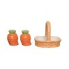Transpac Easter Carrots in Basket Dolomite Salt and Pepper Shakers Collectables Orange 4.53 in. Set of 3 - 4 of 4