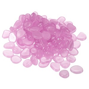 Unique Bargains Fish Tank Decoration Glowing Pebbles 8-11mm 100 Pcs - 1 of 4