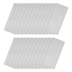 Unique Bargains Stainless Steel DIY Laser Printing Office Engraving Blank Cards - 1 of 4