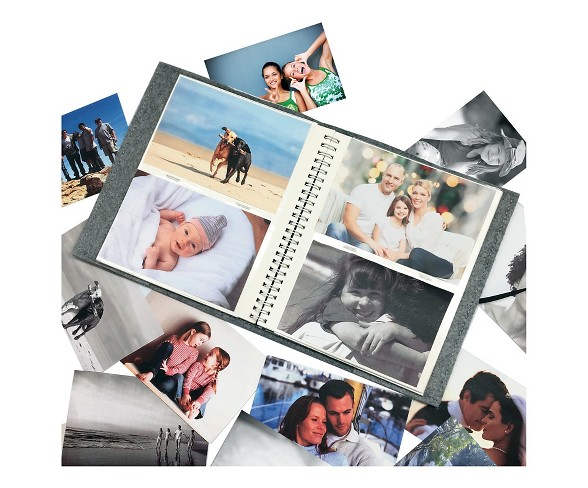 Felt Photo Album Gray - Holds Two 4"x6" Photos per Page