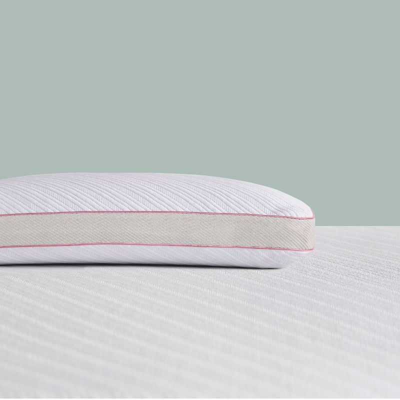 Reversible Support Gel Memory Foam Bed Pillow with Antimicrobial Cover - nüe by Novaform, 3 of 9