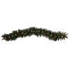 Nearly Natural 6' Pre-lit LED Extra Wide Flocked Tip Spruce with Pinecones and Berries Artificial Christmas Garland: Indoor Decoration - 3 of 4