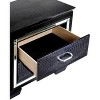 NicBex 2 Drawer Crocodile-Textured Nightstand,Bedside Table with LED Light for Bedroom,Living Room - 4 of 4