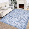 Vintage Medallion Area Rug Washable Rug Non-Slip Foldable Throw Carpet Oriental Floral Print Floor Cover - 2 of 4