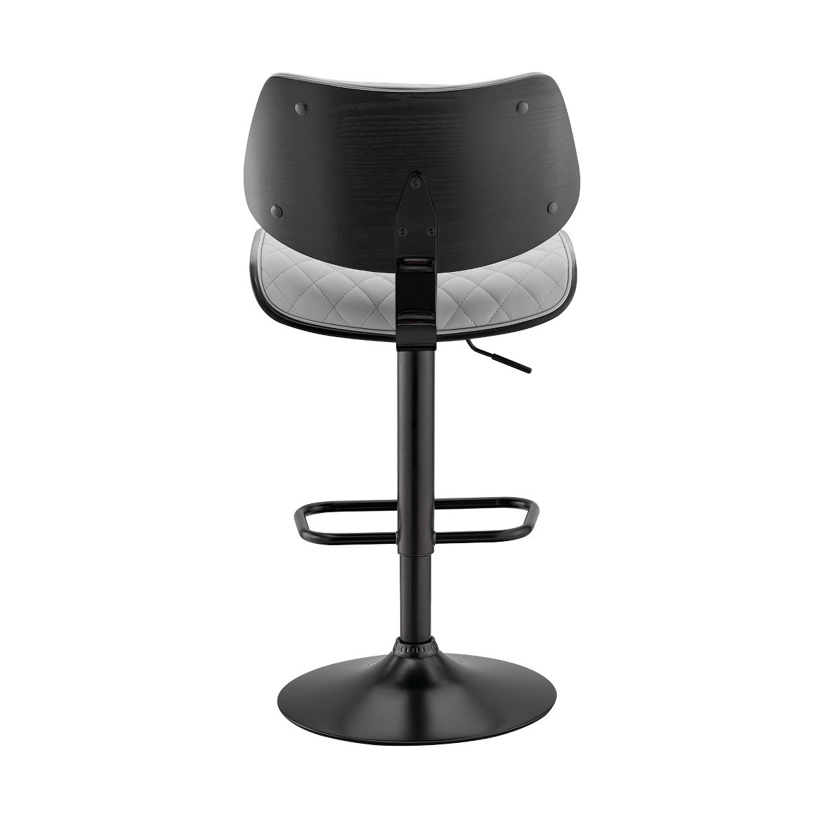 Armen Living Leland Barstool Gray and Walnut - thumbnail 7