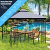 Costway 10' x 10' Patio Canopy Gazebo Outdoor 2-Tier Steel Tent Heavy-Duty L-Shaped - 4 of 4