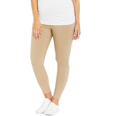 The Maia Secret Fit Belly Skinny Ankle Maternity Pants - Khaki, Size: X  Small