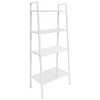 vidaXL 4 Tiers Metal Ladder Bookcase - Versatile Storage or Display Unit in White - Compact Design for Small Spaces - Durable Sheet Metal Construction - 2 of 4