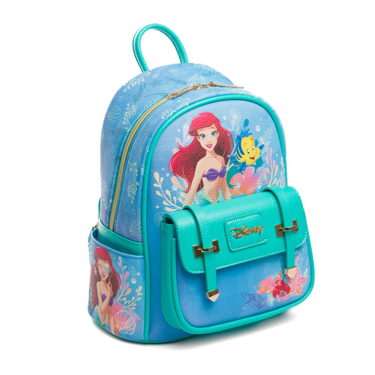 The Little Mermaid - Ariel WondaPop 11" Vegan Leather Fashion Mini Backpack - thumbnail 3