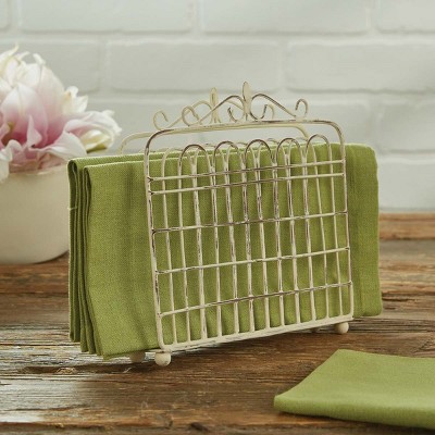 Cream Metal Garden Gate Napkin Holder