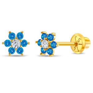 Girls' Flower Cluster Screw Back 14k Gold Earrings - In Season Jewelry - 1 of 4