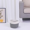 REGALWOVEN Handcrafted Odorless Cotton Rope Breathable Portable Storage Basket 2 Pcs - 4 of 4