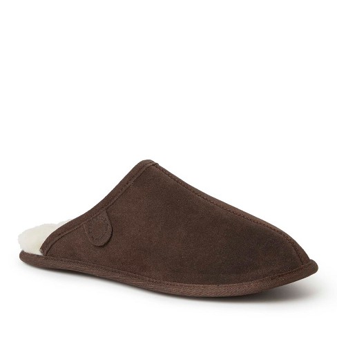 Mens shearling sale scuff slippers