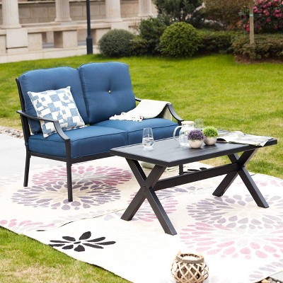 3pc Loveseat Patio Seating Set - Patio Festival