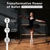 SEVOBAL Home Gyms 6FT Black Solid Wood Ballet Barre With Adjustable Range Of 6.7-46 Inches For Dance Practice, Black, 72"*30"*46" - 2 of 4