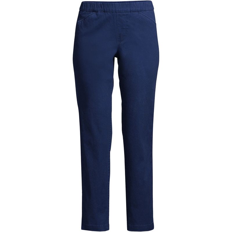Lands' End Women's Mid Rise Pull On Chino Crop Pants, 3 of 8