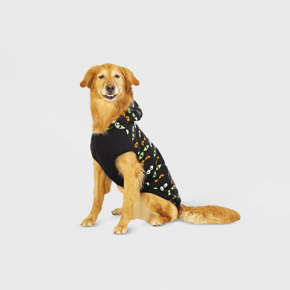 Halloween Glowing Eyes Hoodie Dog Costume - L - Hyde & EEK! Boutique™