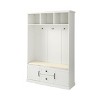 FURNIinspire Hall Trees Clothes Rack With 3 Hooks , Drawer, Coat Hanger, Entryway Bench, Storage Bench For Entrance, Hallway, White, 15.7"*47.2"*70.9" - 4 of 4