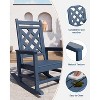 coucheta Oversized Rocking Chair Outdoor, HDPE Adirondack Rocking Chair with Wood Texture - Weather Resistant for Deck, Patio, Pool, Backyard - 4 of 4
