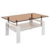 NicBex 39.2" Rectangular Glass Coffee Table with Sturdy MDF Shelf,End Table with Tempered Glass Top,Center Table for Living Room,Office - 2 of 4