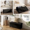 StorageBud Storage Ottoman for Bedroom End of Bed, Velvet Storage Bench, Large Storage Ottoman Bench, Entryway Bench with Storage - 3 of 4