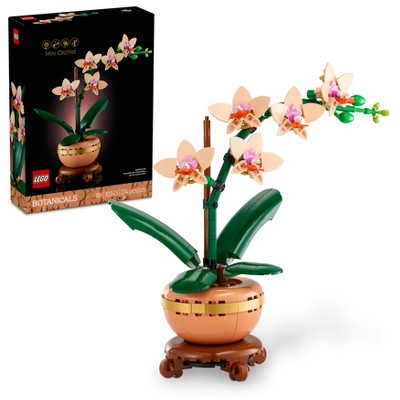 LEGO Botanicals Mini Orchid Building Set for Adults, Decor for Home or Office 10343