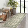 2'x6' Washable Hallway Runner Rug, Vintage Medallion Distressed, Foldable Low Pile, Ideal for Bedroom, Living Room, Laundry Room, Brown - 2 of 4