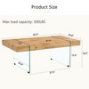 GlasFlength Square Coffee Table, Modern and Stylish Design, Suitable for Living Room, Patio, Bedroom, Brown, 43.3" * 23.6" * 16.5" - 4 of 4
