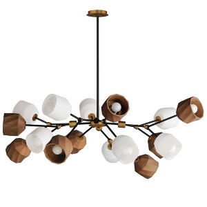 Maxim Lighting Akimbo 16 - Light Pendant in  Dark Bronze/Antique Brass - 1 of 4