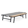 PAGED Patio Chaise Lounge Modern Aluminum Frame Recliner with Wooden Side Table Tiltable Lounge Chair for Outside - 3 of 4